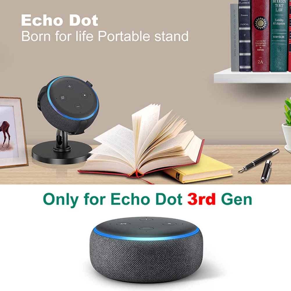Per Amazon Echo Dot 3Rd Supporto Da Tavolo Supporto Regolabile A 360 ° Supporto Per Staffa Per Echo Dot 3Rd/Outlet Wal