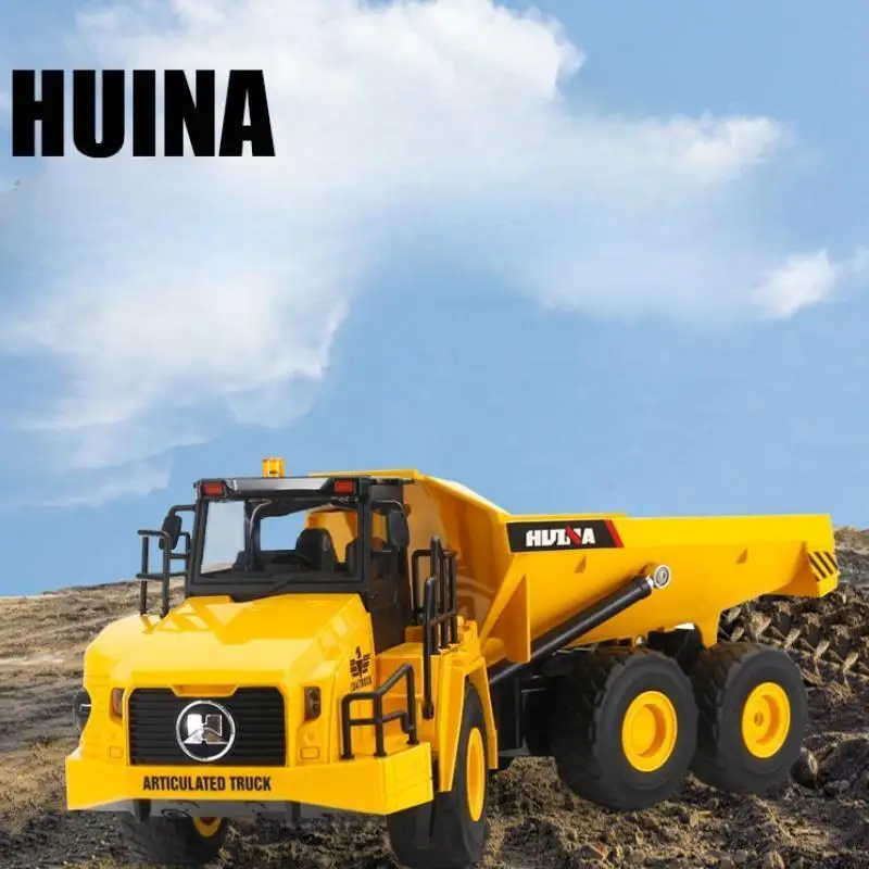 1:16 Huina Rc Telecomando Camion Dumper Escavatore 1553 Auto Radiocomandata Veicolo Elettrico Trattore Giocattolo