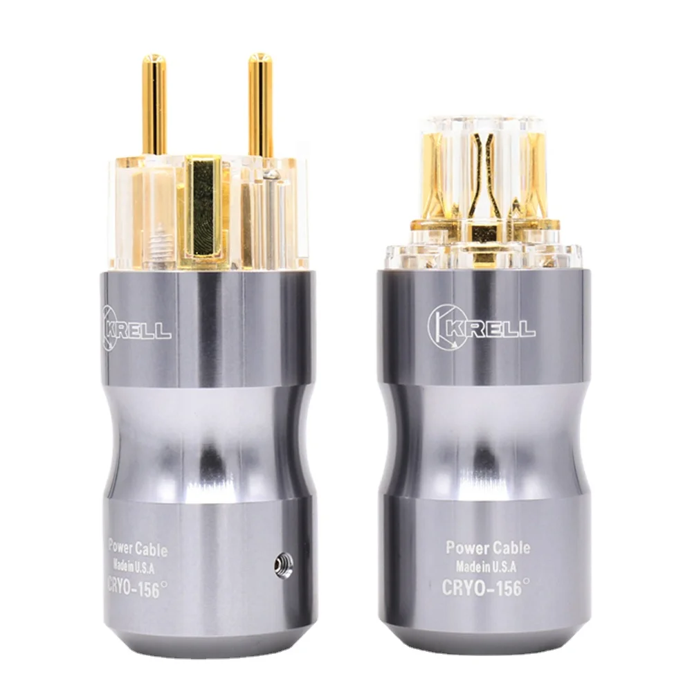 Connettore Iec Placcato Rodiato Cavo Di Alimentazione Ue Adattatore Audio Hifi Oro Krell Cryo-156