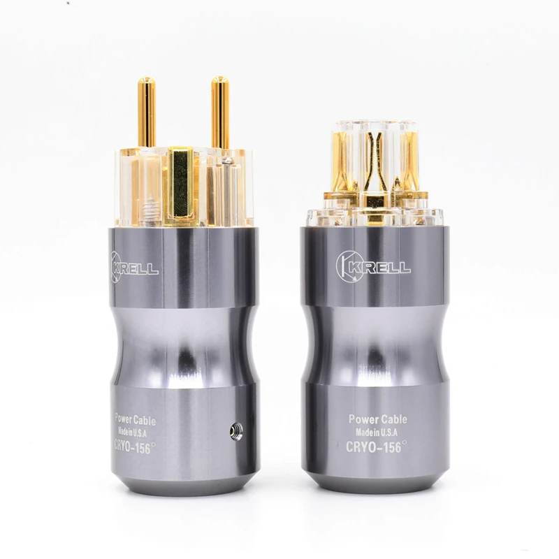 Krell Power Eu Schuko Version 24K Placcato Oro Schuko Power Plug Spina Di Alimentazione Audio Presa Di Alimentazione Hifi