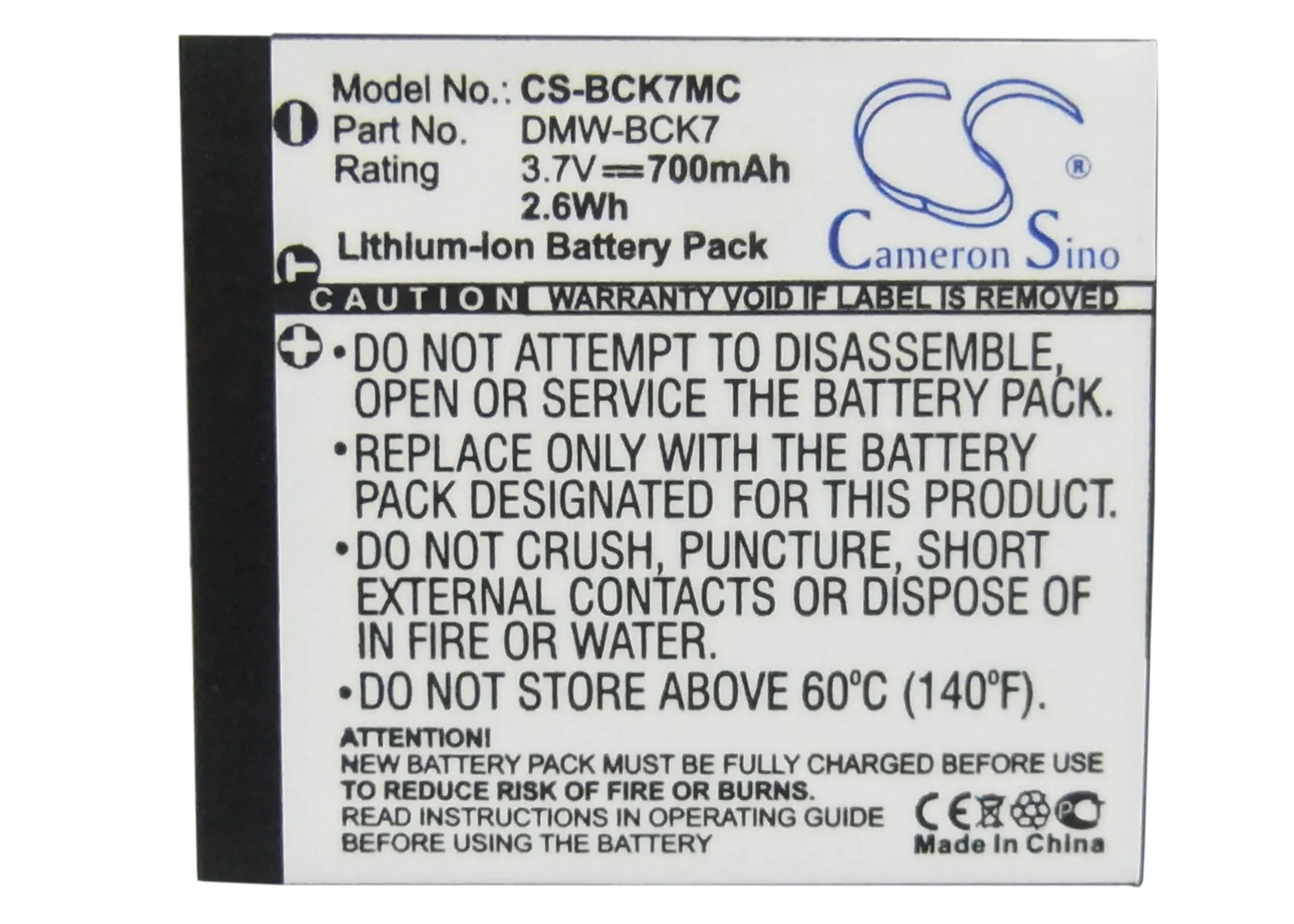 Fotocamera 700Mah Batteria Per Lumix Dmc-Fh27S Dmc-Fh5 Dmc-Fp5 Dmc-Fp7 Dmc-Fs16 Dmc-Fs18