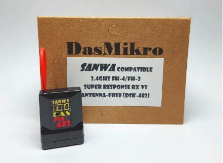 Dasmikro Sanwa Super Response Free Antenna 4Ch Ricevitore V3 Fh-4 Fh-3 Per Rc Racing Dsk-482N