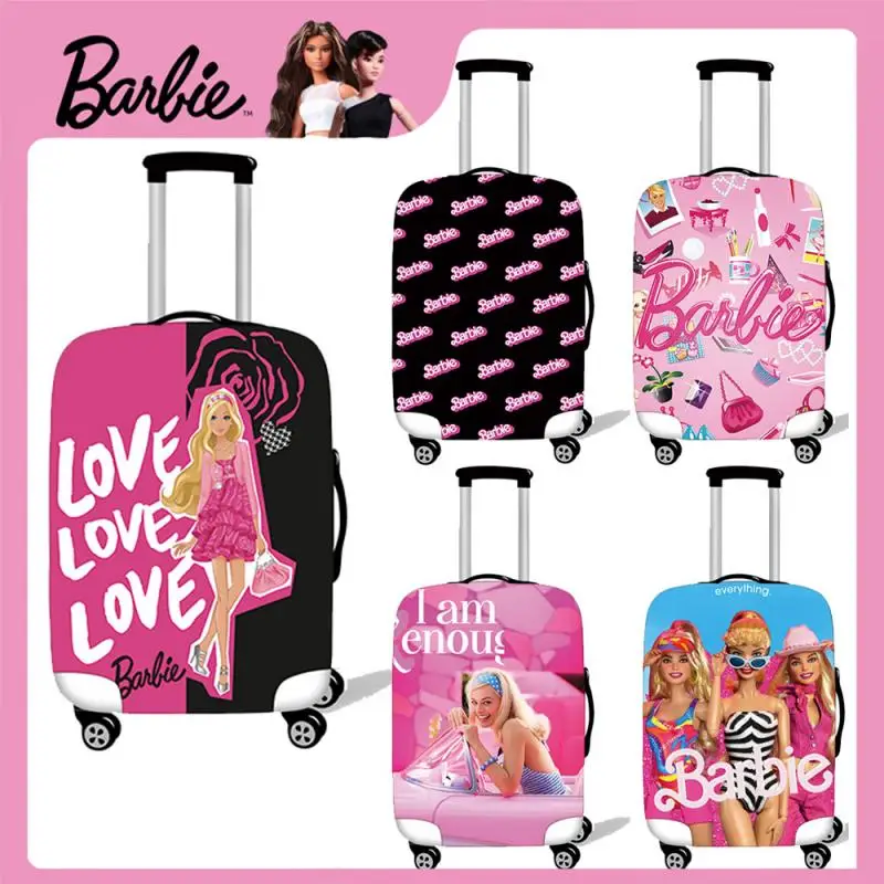 New Barbie Girl Pink Bagagli Copertura Protettiva Bambini Barbie Anime Trolley Valigia Viaggio Antipolvere Stretch Cover Gift