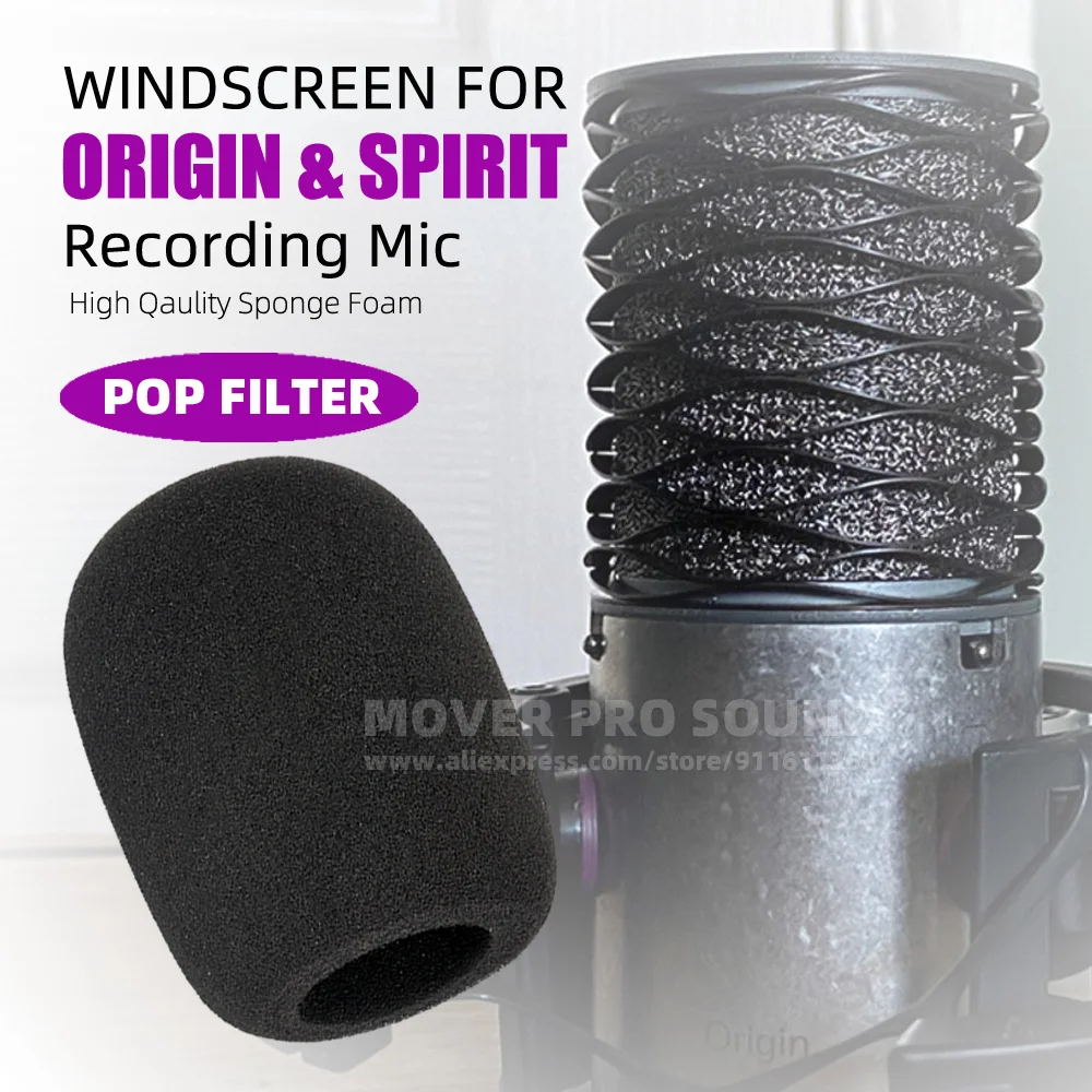 Per Aston Origin & Spirit Parabrezza Mic Cover Spugna Anti Rumore Filtro Pop Microfono Protezione Parabrezza Scudo Antivento