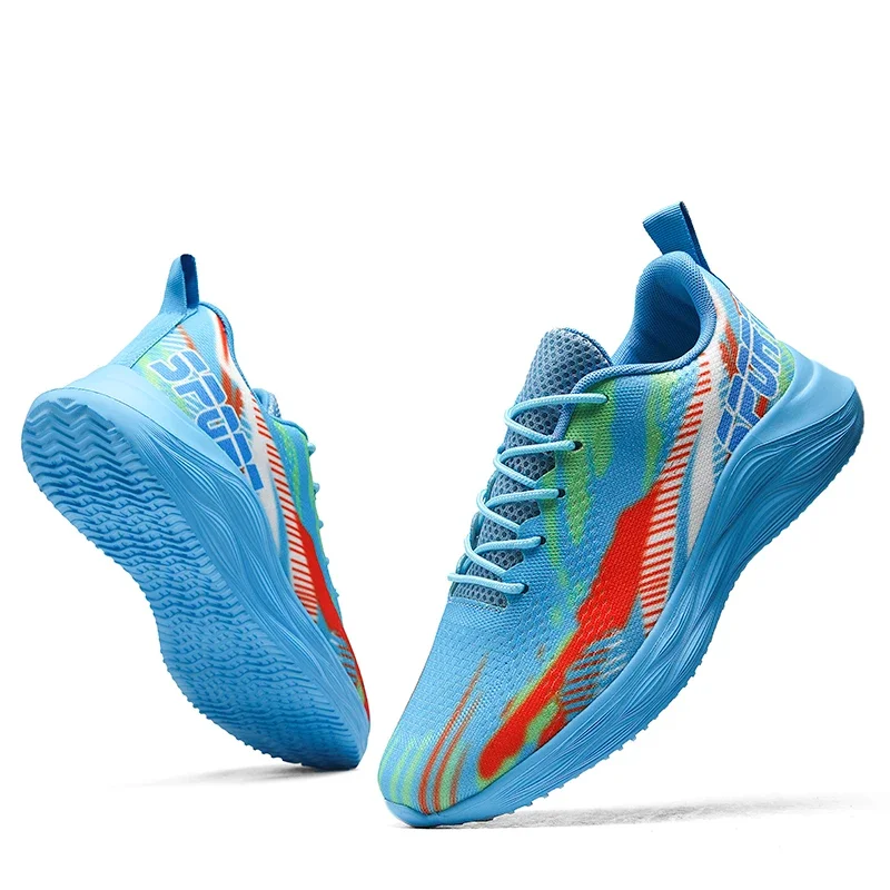Moda Uomo Scarpe Da Corsa Traspirante Palestra Fitness Sneakers Big Size 36-46 Donna Road Free Runner Run Shoes Arancione Blu