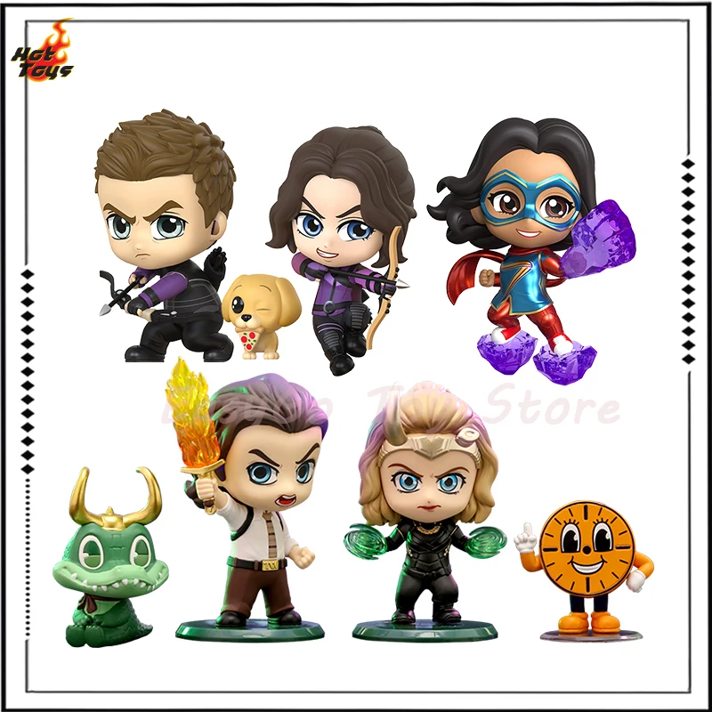 Hot Toys Marvel Loki Anime Figure Loki Silvi Action Figure Hawkeye Ms.Marvel Figurine Cute Model Doll Collection Toys Gifts Xmas