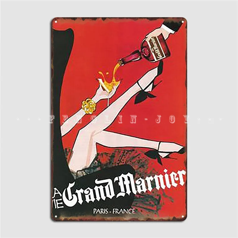 La Vie Grand Marnier Paris France Poster Targa In Metallo Cinema Soggiorno Cave Pub Design Piatti Targa In Latta Poster