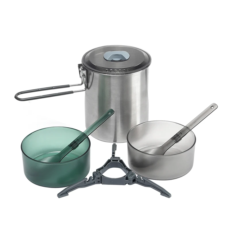 Fire Maple Camping Cooking Set Pentola In Acciaio Inossidabile Escursionismo All'Aperto Picnic Pentole Spork Bowl Stoviglie Antarcti Duo Cook Set