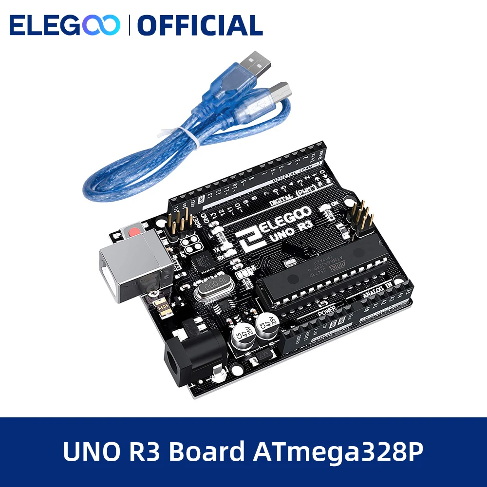 Scheda Elegoo Uno R3 Atmega328P Con Cavo Usb (Compatibile Con Arduino) Per Arduino