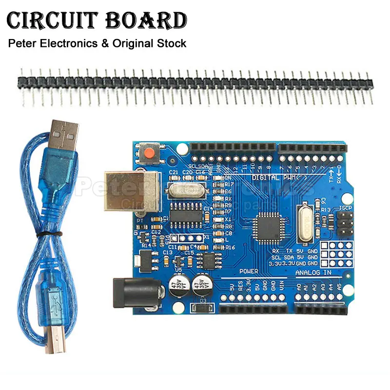 Scheda Di Sviluppo Uno R3 Atmega328P Ch340 Ch340G Per Arduino Uno R3 Con Intestazione Pin Dritto Mini Micro Type-C Smd Usb