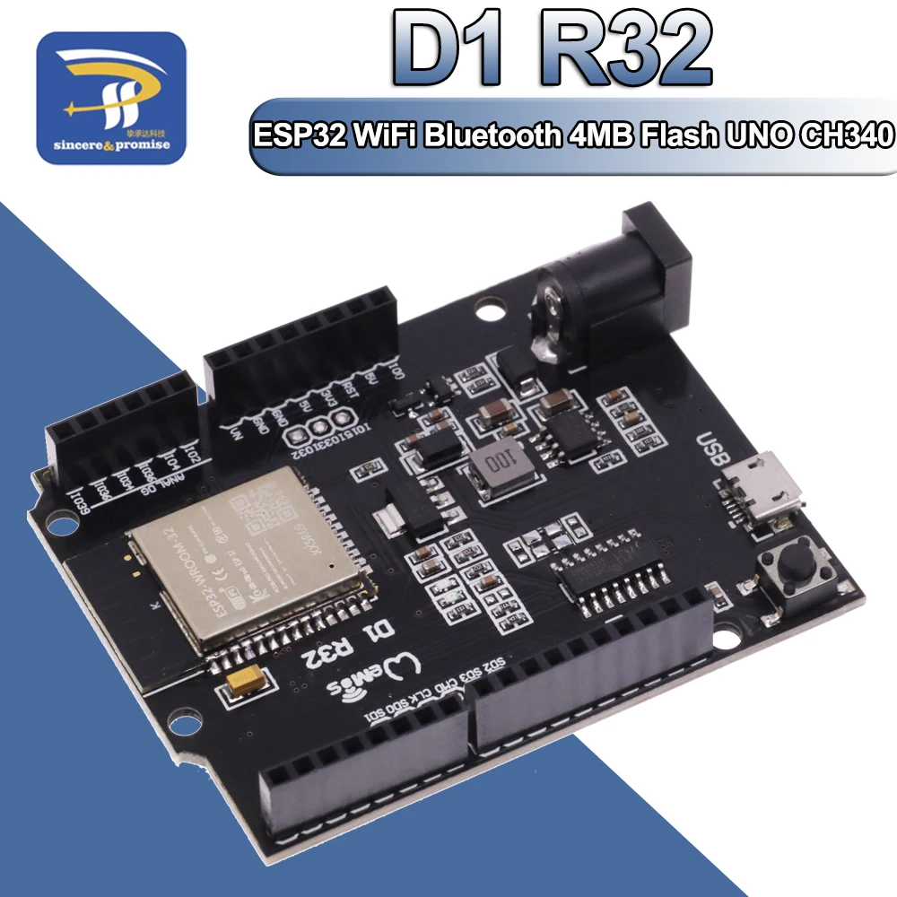 Per Wemos D1 Esp32 Esp-32 Wifi Bluetooth 4Mb Flash Uno D1 R32 Modulo Scheda Ch340 Ch340G Scheda Di Sviluppo Per Arduino