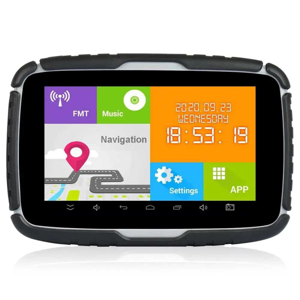 Fodsports 5.0 Pollici Moto Navigazione Gps Impermeabile Android Ipx7 Bluetooth Moto Navigatore Gps Auto Moto Gps 512M/8G