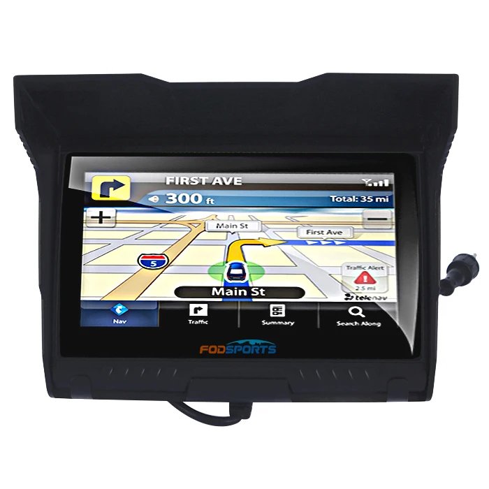 Fodsports 5.0 Pollici Moto Navigazione Gps Moto Bluetooth Navigatore Gps Ipx5 Mappe Gratuite Impermeabili 256Mb 8Gb
