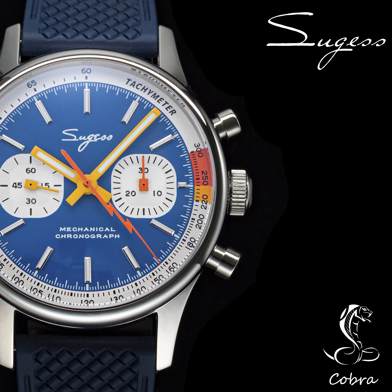Sugess 1963 Pilot Chronograp Orologi Da Polso Classic Chronograph Watch St19 Original Swaneck Movement Sapire Crystal Ttime Racing
