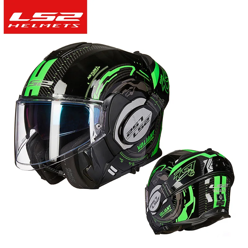 Ls2 Valiant Casco Moto Integrale Ls2 Ff399 Flip Up Caschi A Doppia Visiera Indossare Occhiali Cascos De Motos Approvato Ece