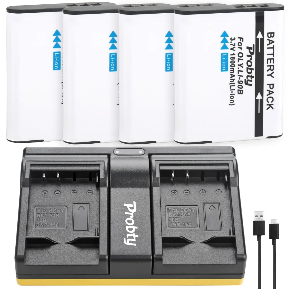 Li-90B Batteria E Caricabatterie Per Olympus Li-92B Tg-4 Tg-3 Tg-2 Tg-1 Ihs Sh-60 Sp-100 Olympus Tough Tg-1 Ihs Olympus Tough Tg-2 Ihs