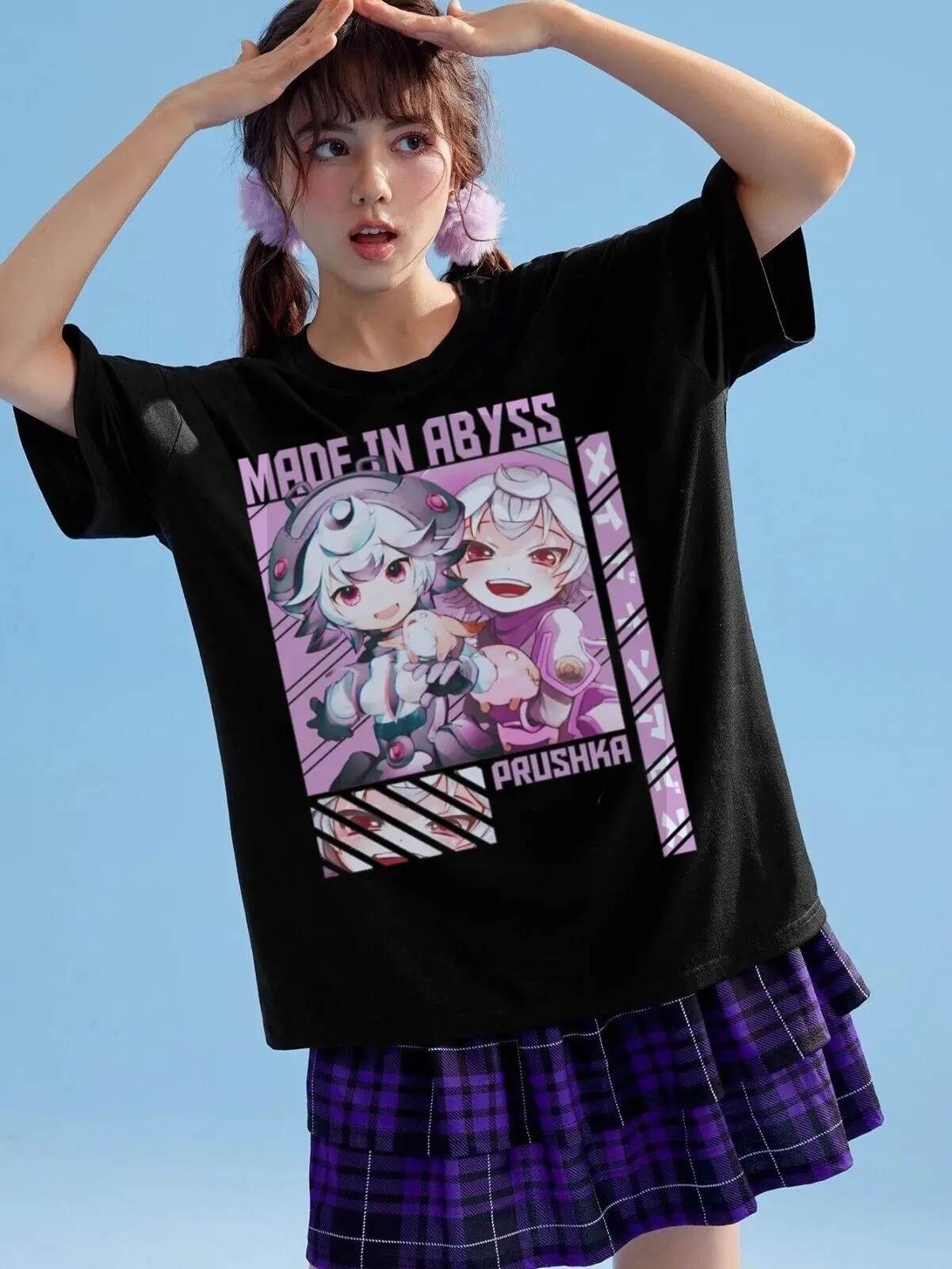 Made In Abyss Prushka Camicia Unisex Realizzata In Abyss, Anime, Nanachi, Manga, Abyss, Maniche Lunghe