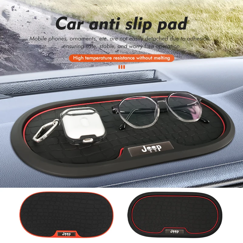 Per Jeep Car Dashboard Tappetino Antiscivolo In Pvc Antiscivolo Supporto Per Telefono Pad Appiccicoso Grand Cherokee Compass Patriot Renegade Wrangler