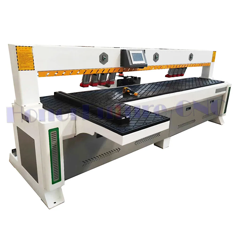 Cina Orizzontale Singola Superficie Cnc Sided Lamello Grooving Drilling Machine Per La Lavorazione Del Legno Cabinet Panel Furniture Making
