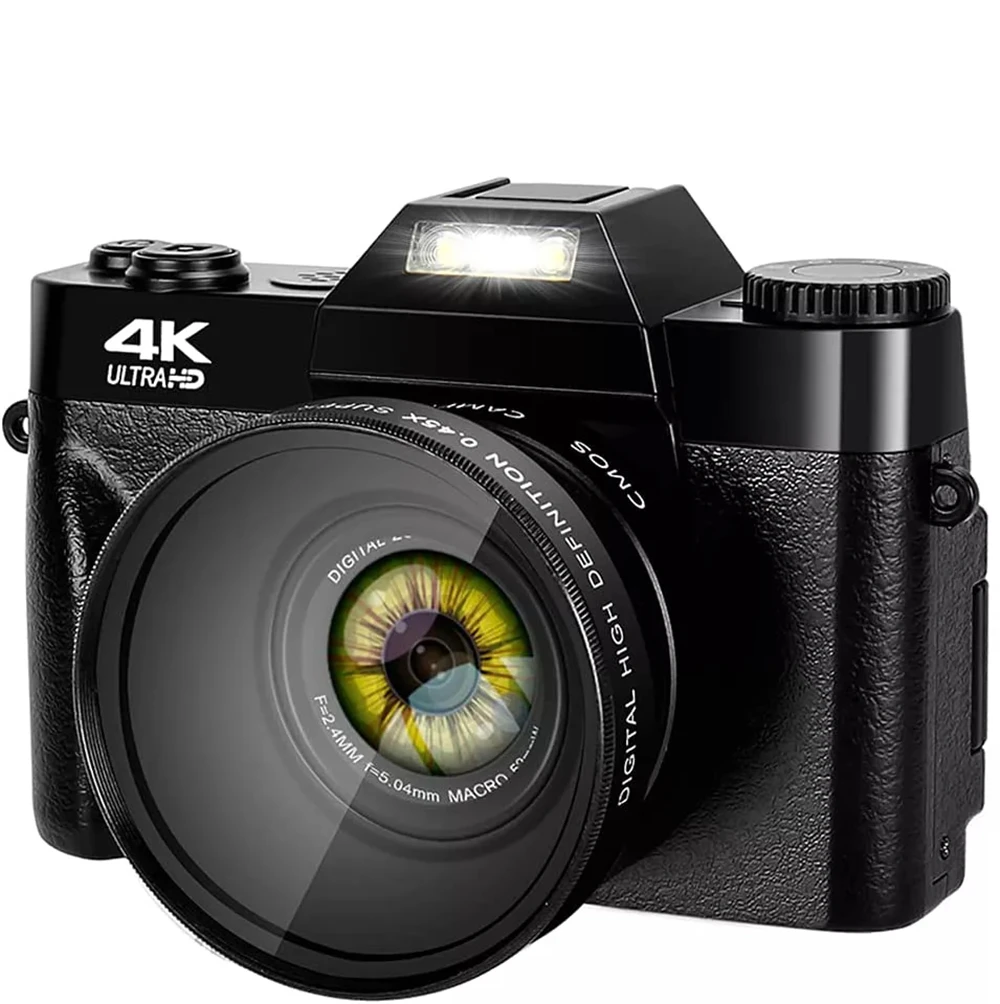 2024 Screen Digital Photography Camera 4K Wifi Webcam Vintage Vlog Camcorder 48Mp Per Youtube Streaming Video Recorder Angle
