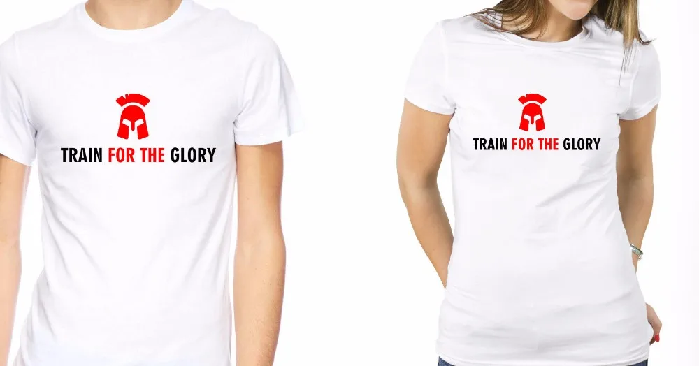 Maglietta Firmata Man'S O Neck Homme Train For The Glory T-Shirt Gymer Trainer Nero Grigio Uomo Donna Tee Shirt Stampa Digitale