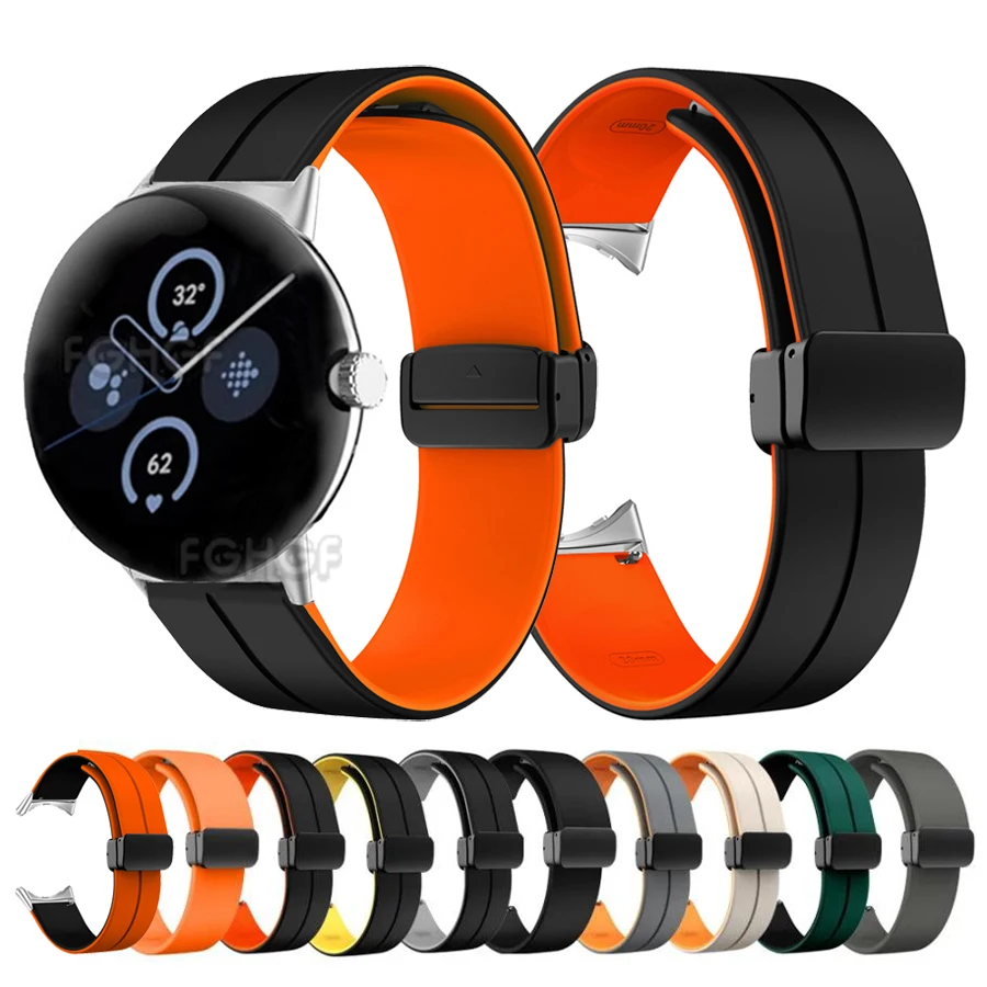 Per Google Pixel Watch 2 Cinturino Cinturino Di Ricambio In Silicone Braccialetto Per Google Pixel Smart Watch Band Correa Fibbia Magnetica