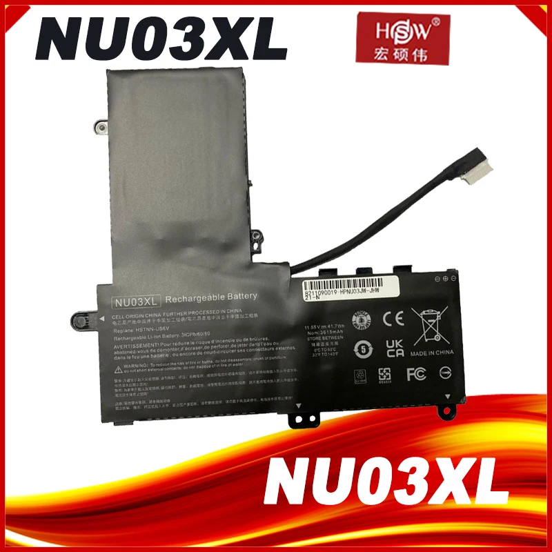Nu03Xl Batteria Del Computer Portatile Per Hp Pavilion X360 Convertibile Pc 11-U014Ur Hstnn-Ub6V Tpn-W117 Tpn-C128 843536-541 844201-850
