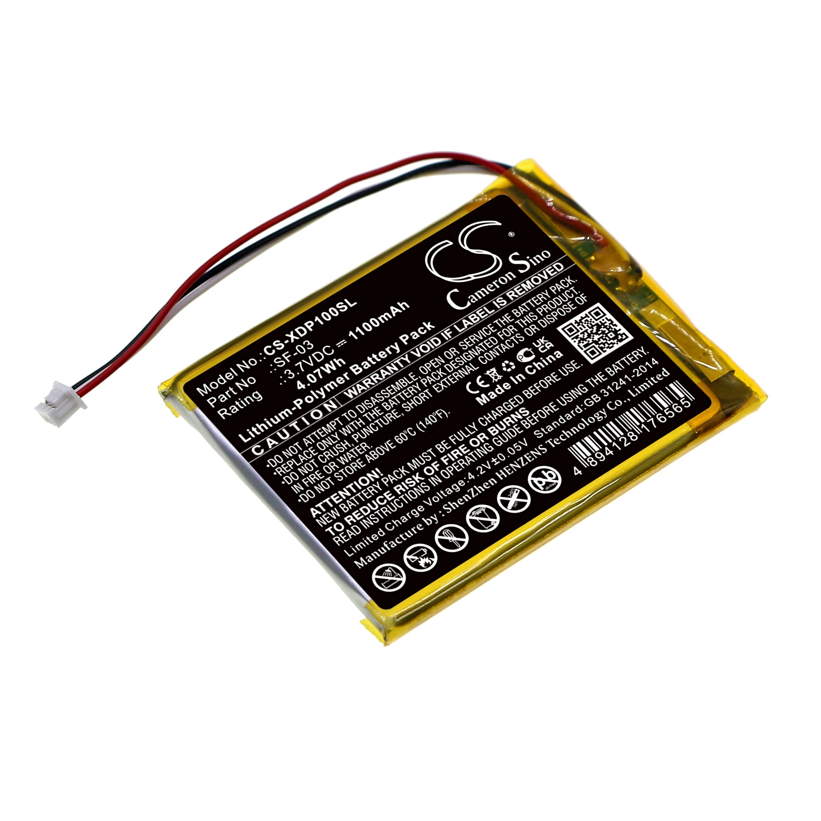 Batteria Dab Digital 1100Mah Per Sony Xdr-P1Dbp Sf-03