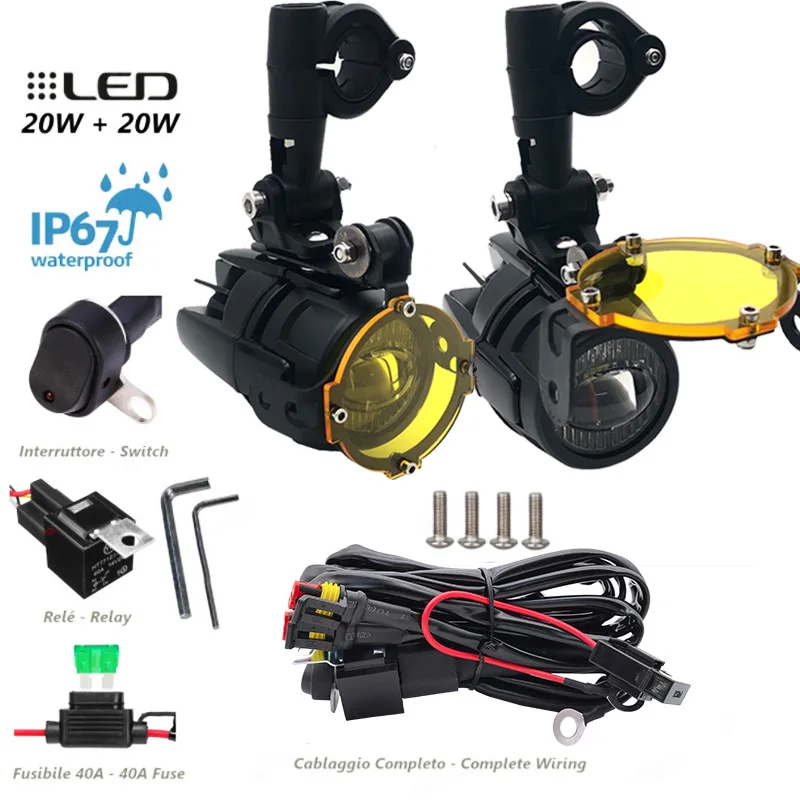 40W Faro Ausiliario Per Moto Faro Faro Moto Fendinebbia Lampada Di Guida A Led Per Bmw R 1200 Gs Adventure Lc Moto