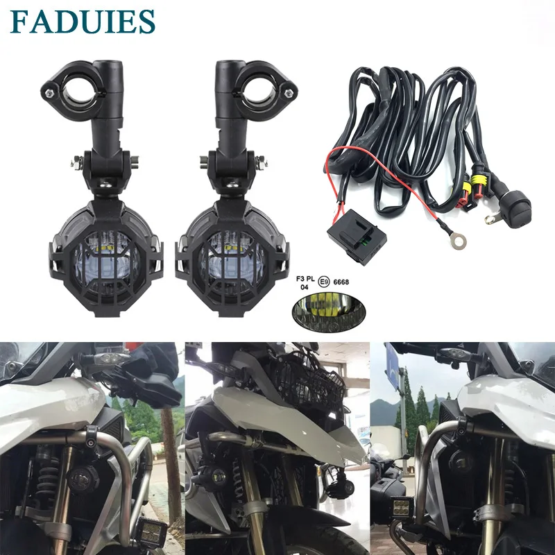 40W Moto Faro Ausiliario Faretto Faro Moto Fendinebbia Led Lampada Di Guida Per Bmw R 1200 Gs Adventure Lc Moto