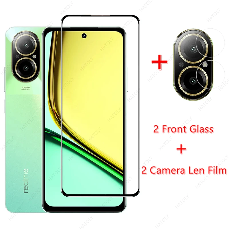 Vetro Anteriore Per Realme C67 Vetro Temperato Per Realme C67 Proteggi Schermo Cellulare Hd Camera Len Film Per Realme C67 4G