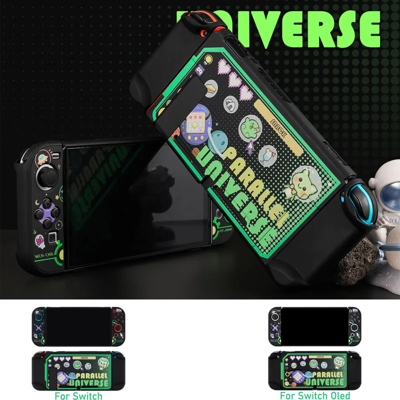 Starry Sky Cat Hard Tv Dock Cover Stand Charger Crystal Shell Per Nintendo Switch Oled Ns Joy-Con Controller Custodia Protettiva Completa