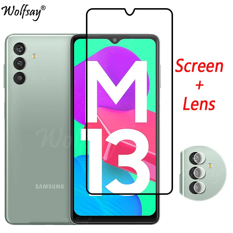 Vetro Temperato A Copertura Totale Per Samsung Galaxy M13 India Screen Protector Per Samsung M13 India Camera Glass Per Samsung M13 Glass