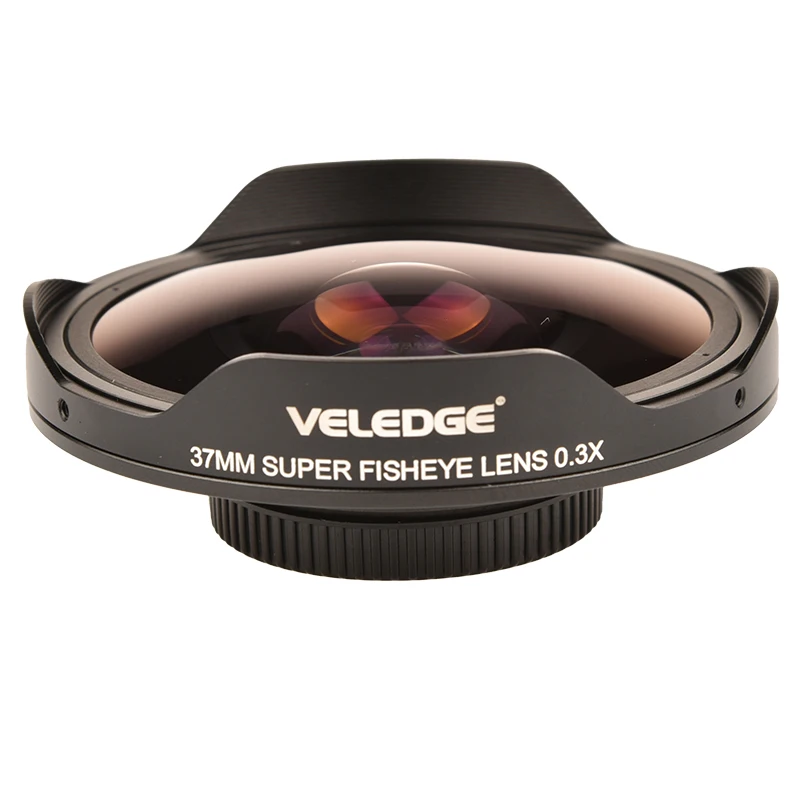 Adattatore Per Obiettivo Ultra Fisheye Vlogmagic 0.3X Hd Da 37Mm/43Mm Con Cappuccio Solo Per Videocamere Videocamere Vetro A Bassa Dispersione