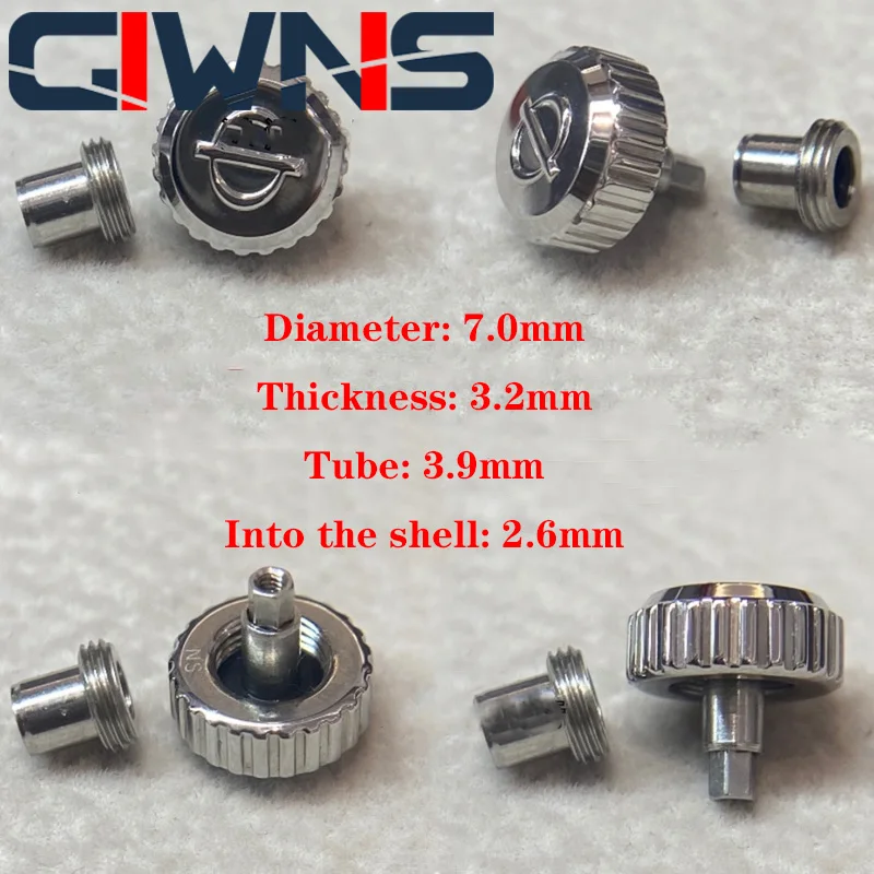 Per Baume & Mercier Wire Screw Head Watch Crown 7.0Mm E Tube 3.9Mm Accessori