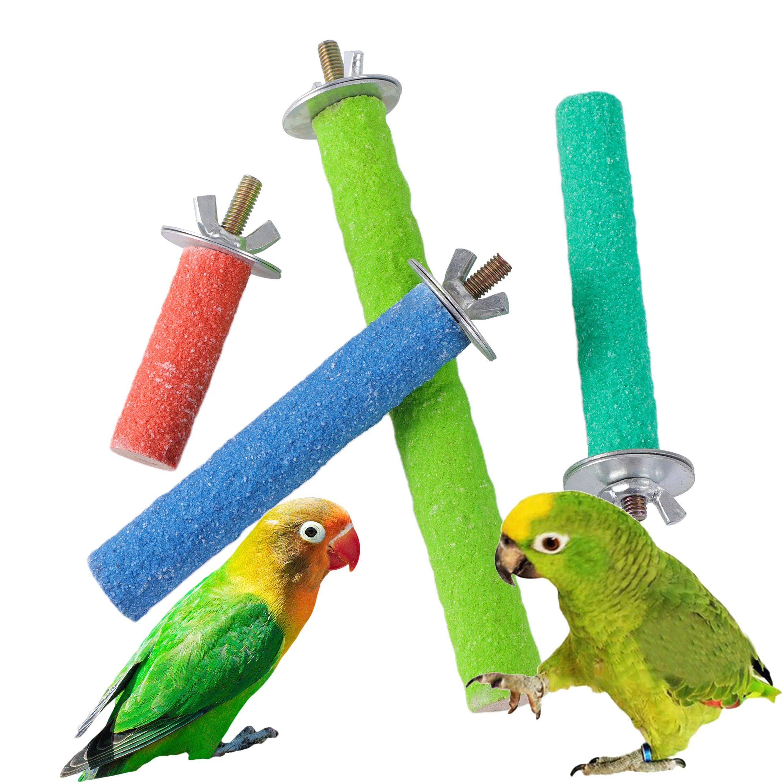 1Pc Parrot Perching Station Platform Pet Bird Molare Stick Grinding Bird Claw Cage Toy Pet Bird Supplies
