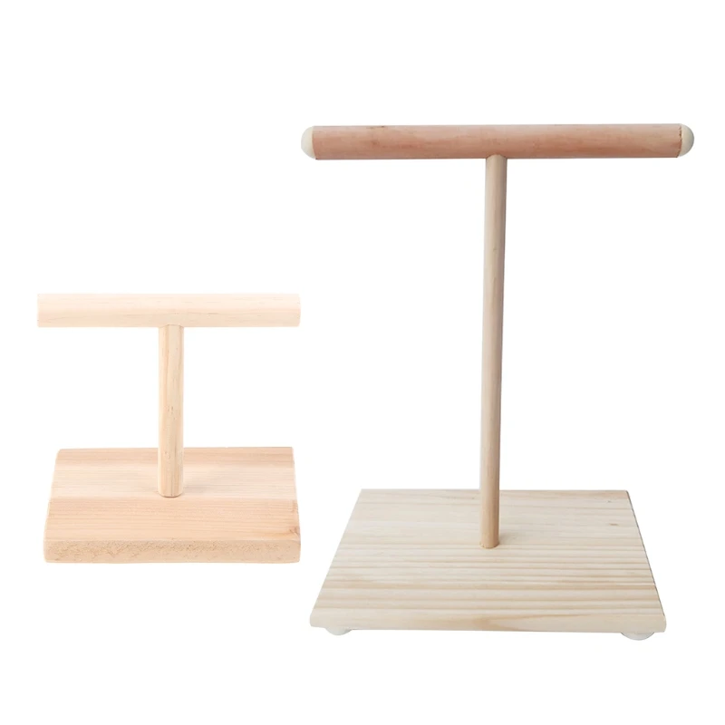 Pappagallo In Legno Pesce Persico T Stand Addestramento Degli Uccelli Zampa Rettifica Giocattoli Pet Cockatiel Cage Nest Play Platform