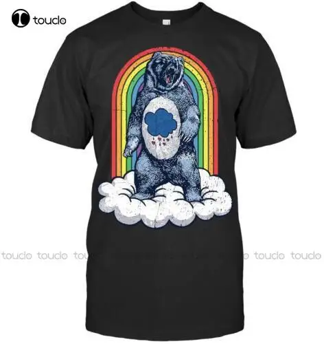 Maglietta Con Orso Imbronciato Maglietta Con Orsetto Da Papà Con Orso Madre Maglietta Con Orso Divertente In Cotone Magliette Casual Vintage Semplici 