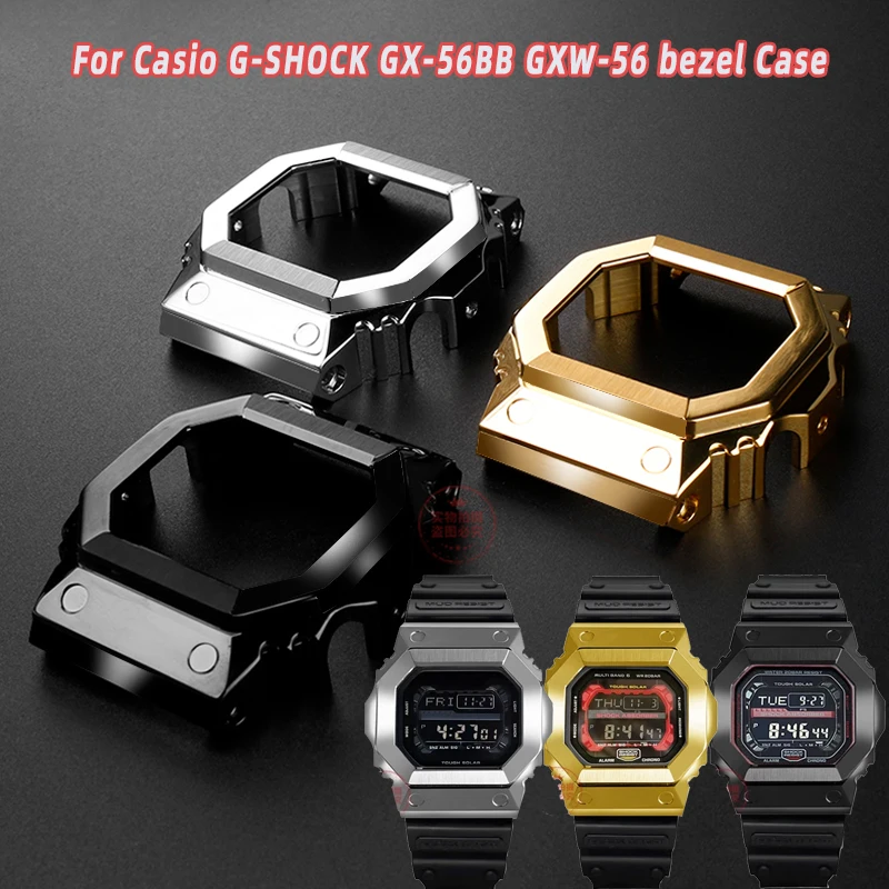 Nuovo Per Casio G-Shock Gx-56Bb Gxw-56 Giant G Watch Bezel Case Modificato Solid Metal Accessori Da Uomo In Acciaio Inossidabile Strumenti Gratuiti