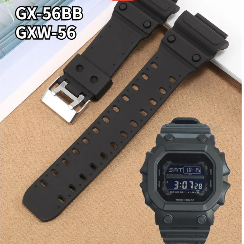 Cinturino In Silicone Traspirante Per Casio G-Shock Gx-56Bb Gxw-56 Gx56Bb Gxw56 Cinturino Di Ricambio Per Orologio