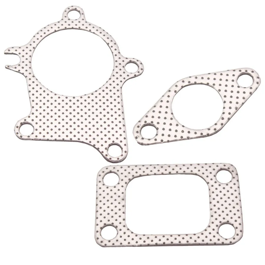 3 Pz/Lotto T3/T4 Turbo 5 Bullone Turbocompressore Downpipe Guarnizione Combo Kit Per Garrett Universale