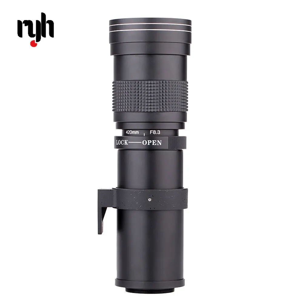 Ryh 420-800Mm F/8.3-16 Super Teleobiettivo Zoom Manuale Obiettivo T2 Anello Adattatore Per Fotocamere Canon Dslr Obiettivo Ef Ef-S