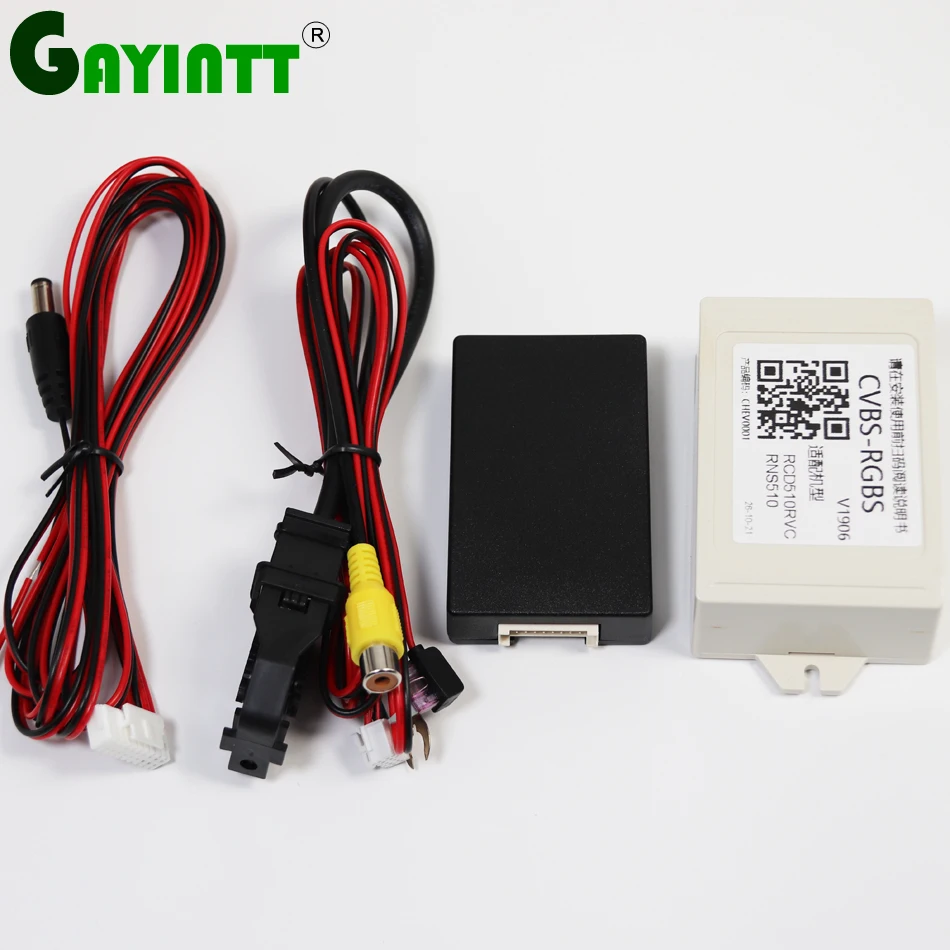 Gayintt Rgbs Box Adapter Aftermarket Telecamera Per Retrovisione Adattatore Convertitore Cvbs / Av A Rgb Per Vw Volkswagen Rcd510 Rns510 Rns315