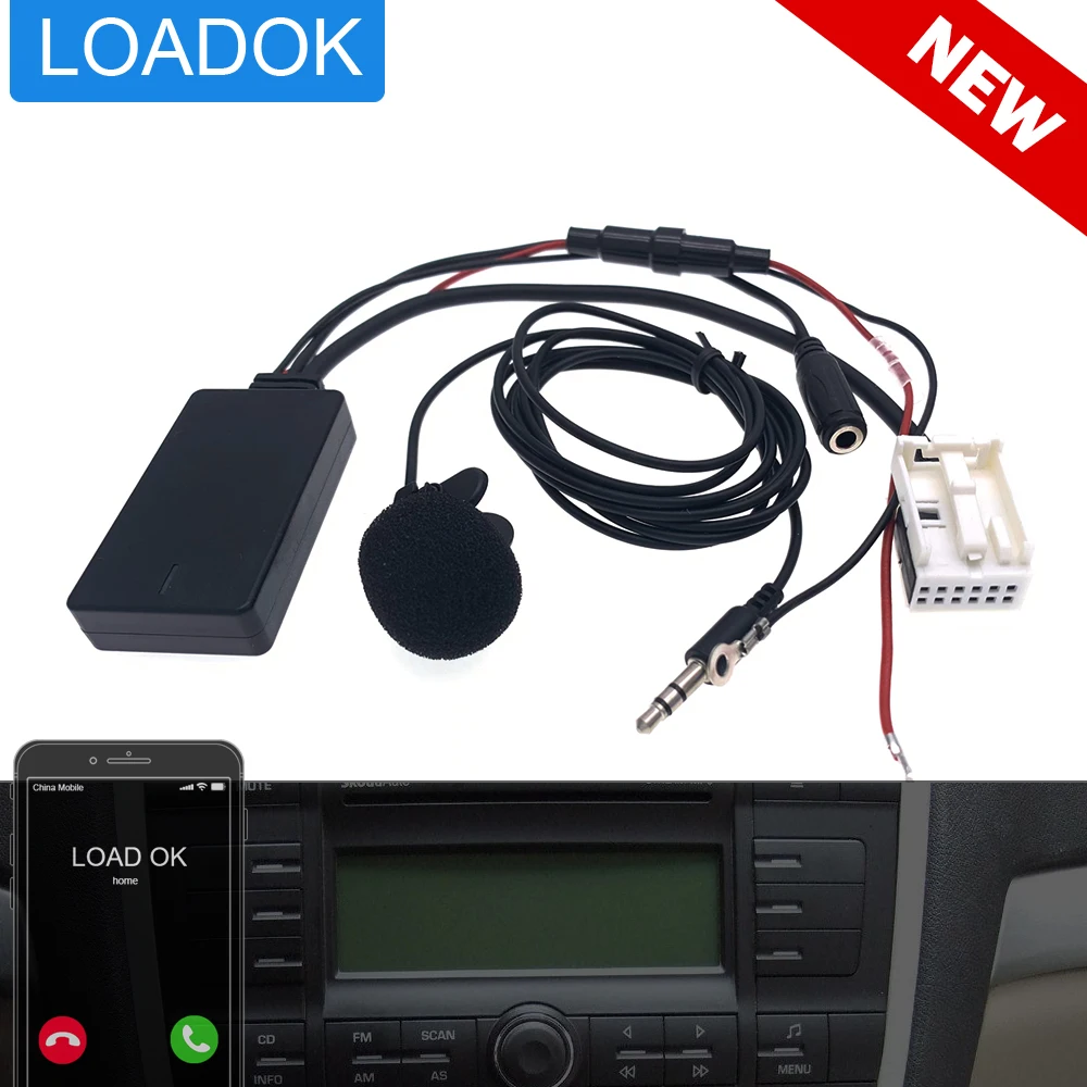 Car Bluetooth 5.0 Audio Cd Changer Microfono Telefonata Adattatore Cavo Vivavoce Per Vw Volkswagen Rcd315 Rcd510 Rns510