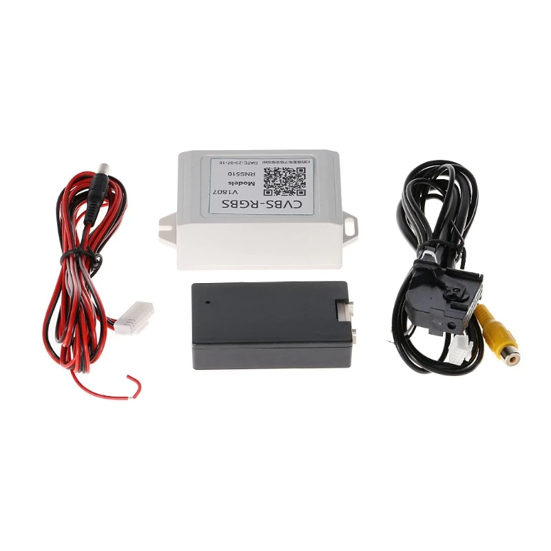 Nuovo 1 Set Dc 12V Auto Auto Backup Della Macchina Fotografica Di Rearview Rgb Al Convertitore Av Adapter Per Rns510