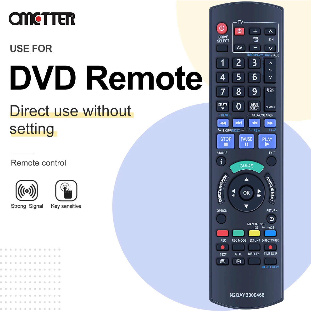 Muslimfor Panasonic Dvd Recorder Remote Control Dmr-Ez49Veck Dmr-Ez49Ve Dmr-Ex99Veg Dmr-Eh57Ec Dmr-Eh58Ep-K