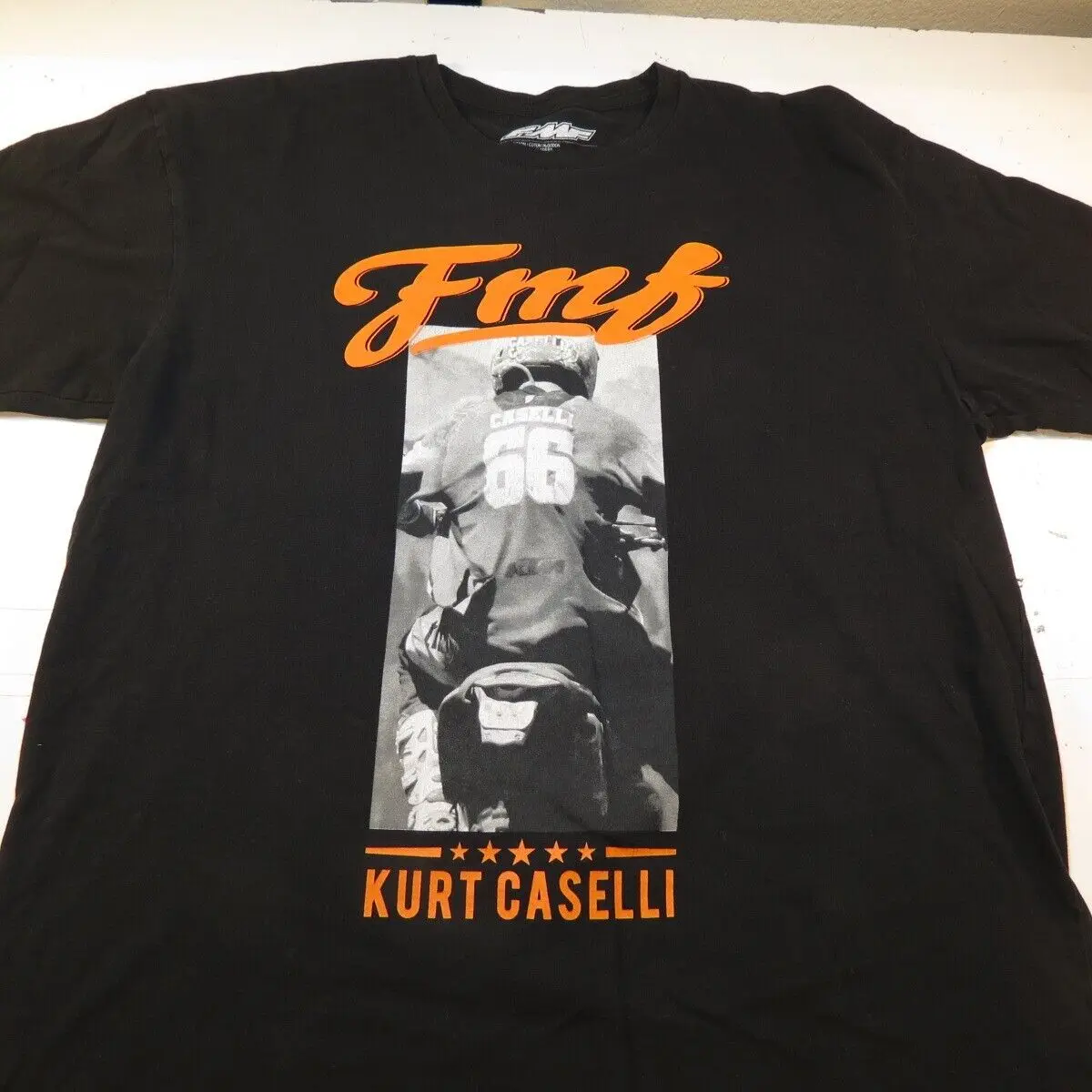 Fmf Kurt Caselli Motocross Mx Race Racing Tee T Shirt Uomo Xl Nero