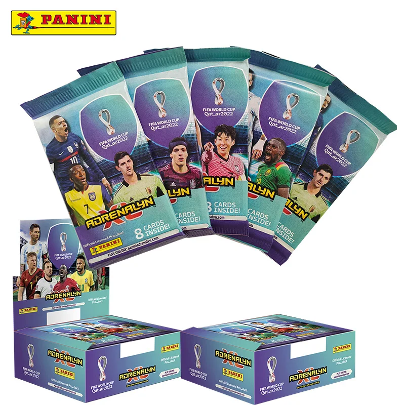 Panini Messi 2022 Qatar World Cup Football Star Card Box Soccer Star Collection Messi Ronaldo Calciatore Limited Fan Cards Box