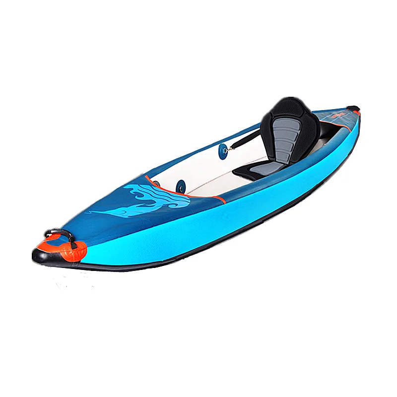 3.4M China Pro Marine Voile De Mer Pesc Barche A Remi Sit On Top Peddle Pvc Fishing Single Gonfiabile Drop Stitch Kayak