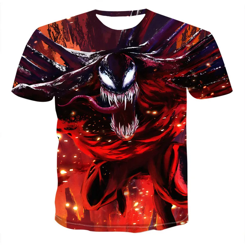 T-Shirt Moda Cartone Animato Per Bambini: Personaggi Del Veleno Marvel E Marvel 4-14Y